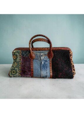 CLEVER CARRIAGE COMPANY Rare No Diet Denim Jeans Bag
